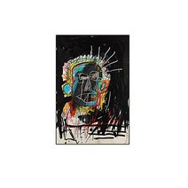 Jean-Michel Basquiat 장 미쉘 바스키아 작품 / 호텔 카페 거실에 걸면 좋은 캔버스 그림액자 03, 골드
