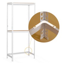 스피드랙 L형 플레이트 부속 2개입 기둥 밀림 방지 안전 부속, 화이트 좌-우1세트(2개입)