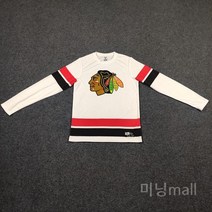 NHL티셔츠 긴팔유니폼 아이스하키 블랙호크스 레드윙스 가벼운 통기성 화이트, A