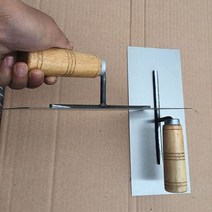 흙손 석고 스테인레스 스틸 시멘트 메이슨 타일 도구 스크레이퍼 퍼티 나이프, 03 wooden handle 10X26