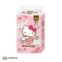 헬로키티 데코 큐티 천연 펄프 3겹 롤 화장지 27m, 30롤, 1팩