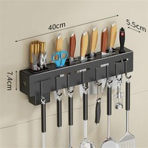 주방 찬장 수납함 랙 30cm 스테인레스 스틸 다기능 후크 다중 설치 방법 벽 E12188, 한개옵션1, 02 2