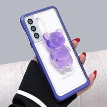 삼성 갤럭시 A32 4G LTE A325 레진 곰돌이 캐릭터 그립톡 세트 핸드폰 거치대 심플 슬림 투명 아크릴 실리콘 범퍼 어린이 초등학생 키즈폰 케이스