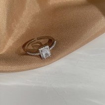 장미 로즈 반지 골드링 여자 여성 여성용 럭셔리 라인석 심플한 할로우 조인트 웨딩 파티 주얼리 선물