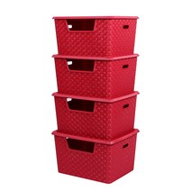 지오리빙 클린존 30L 분리수거함, 4단(마르살라)