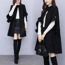 FANSYLI 여성 망토 짧은 코트 가을과 겨울 새로운 패션 두꺼운 작은 모직 코트 72 9A20