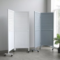 [에일리] 발리 이동형 2단 원목 파티션 까페 칸막이, 화이트