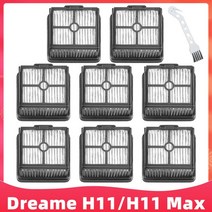 xiaomi dreame h11h11 max 습식 및 건식 진공 청소기 예비 부품 액세서리용 롤러 브러시 및 헤파 필터 교체, 8 필터
