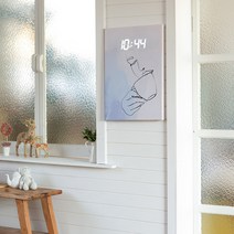 발루아 LED 시계용 액자 + 24cm 벽시계 패브릭액자 캔버스액자, 3.커피+ 24cm LED 벽시계