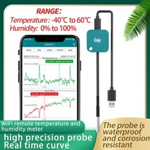 데이터로거 ourdoor 블루투스 온도 습도 센서 프로브 미터 컨트롤러, 02 wifi probe