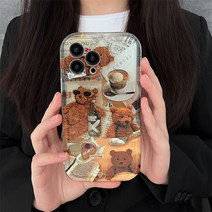 펫드라이룸 쾌속건조 Ins-귀여운 테디 베어 투명 전화 케이스 폰 14 13 12 11 프로 맥스 귀여운 강아지, 02 A_08 For iPhone 13Pro Max