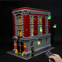 레고 빌딩 시티 스트리트 75827 고스트버스터 소방관 본부 호환 16001 블록 조명 세트 Led, 01 RC Version