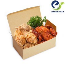 다포장 무지 치킨박스 중 크라프트 19X11X6.5 치킨포장용기, 200개, 크라