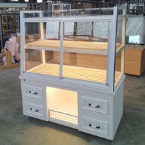 제빵 쇼케이스 진열대 유리 조명 케이크 카페, 120cmx55Wx140cm고=2층화이트