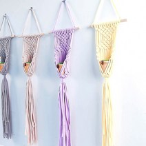 가배리본 마크라메 행잉 플랜트 장식 DIYSET 패브릭얀 소품 만들기 [레시피포함 동영상], 그레이
