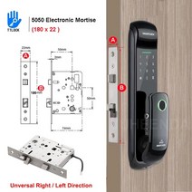 유리문도어락 출결관리 지문인식 강화도어도어락 ttlock app smart door lock bluetooth tuya wifi smart card fechadura home, 180x22