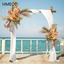 사용자 정의 말린 꽃 갈대 팬 배열 pampas grass rose flower row wedding party background decor flower wall window d, b 오렌지