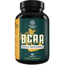 BCAA 분지쇄 아미노산 보충제 천연 빌더 순수 에너지 부스터 및 운동 지원 남성 여성용 부스트 회복 L-류신 L-발린 60정 - 20회 분량