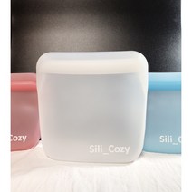 실리코지 실리콘지퍼백 친환경 푸드백 4P 세트, 블루, 1개