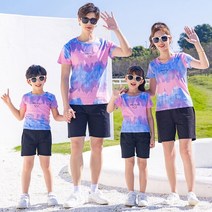 모녀커플룩 아기랑 엄마아기 아이와 엄마랑딸 커플룩 가족 일치하는 의상 여름 엄마 딸 드레스 아빠 아들