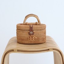 라탄오벌수납함 라탄아기가방 라틴 다용도케이스 라탄타원보관함