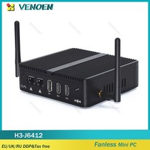 산업용 컴퓨터 PC 인텔 12세대 j6412 팬리스 미니 windows 11 linux elkhart lake 2xdp hdmi 듀얼 기가비트 lan 2x rs232 4xusb, 램 없음 ssd 없음 wf 없음, 셀러론 j6412
