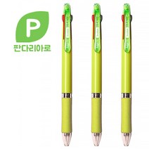판다리아로 밀룩스 0.7mm 3색볼펜, 5개입, 연두색