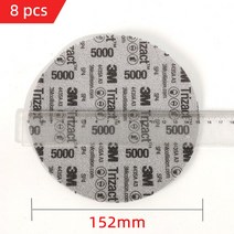 자동차 스프레이 페인트 연마용 정밀 피라미드 3M 스폰지 사포 P3000 6 인치 152mm 연삭, 12 5000grit 8pcs