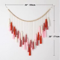 2023 우드블라인드수제 짠 대형 벽걸이 태피스트리 나무 구슬 보헤미안 프린지 커튼 배너 웨딩 배경 홈