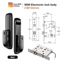 디지털 지문 인식 전자 도어락 tuya smart home 전자 잠금 with 31, 너의 와이파이 180