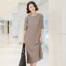 조이마담 ON1210 웨이브 플리츠 원피스 엄마주름옷 50대60대중년여성의류