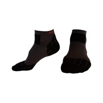 Hoplite 트레일 러닝 압박 양말 달리기 사이클링 하이킹 및 OCR 용으로 제작 회색. Medium, Small