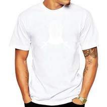 남성 티셔츠 펜싱 마스크 검 여성 티셔츠, 없음, 60.Men white  XL