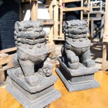 해태상 회색 22cm 한쌍 사자 전설 상 장식 인테리어 신수 해태 화재 정원 인형 국회당 별장 조각상, 본상품선택