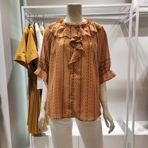 올리비아로렌 프릴넥 큐티블라우스