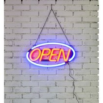 네온 간판 LED OPEN 코스트코, 1개