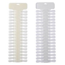 보색대비 페인트 10 16 20 색상환 rgb 색상표 36pcs 이동식 거짓 네일 팁, 흰색과 베이지색 2개