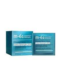 M-61 파워글로우 필 엑스트라 스트렝스 20 - 8 트리트먼트 - 1분 1스텝 어드밴스드 20 글리콜릭 나이트 엑스폴리에이팅 글로우 필, 20개 1팩