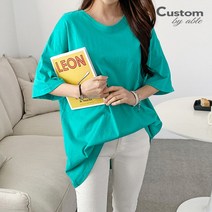 커스텀에이블 컬러풀 무지 루즈핏 반팔 티셔츠 C2303TS056B