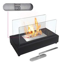 ATR ART TO REAL Upgrades Rectangle Tabletop Bio Ethanol Fireplace Indoor Outdoor Fire Pit Portable F, 1