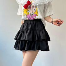 [엘샾] 러블리 밴딩 이중프릴 미니스커트 캉캉치마