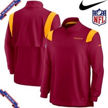 [미국정품] 607370 나이키 NFL팀 후드 맨투맨 집업 Washington Football Team Nike 2021 Sideline Coaches Repel Quarter-Z