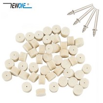 사포 그라인더 날 50pcs 13mm 양모 펠트 연마 버핑 휠 연마 패드 + 4pcs Dremel 로타리 도구 전기 드릴에, 01 WHITE