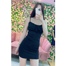 파머스 스퀘어넥 셔링 나시 원피스 (2color)