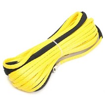 견인 로프 자동차 3/16 "x 견인 로프 합성 섬유 윈치 라인 케이블 ATV UTV 5500mm * 15m 용 5.5 + LBs, 03 YELLOW