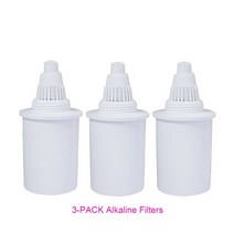 2.5L 미네랄 수소 알칼리성 이오나이저 물 필터 투수 시스템 및 교체 카트리지 가정용 정수기 Alka jug, 02 3 Filters, 02 3 Filters