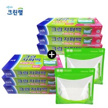 크린랩 크린 지퍼백 스탠딩 액상용 (중) 600ml 10매 x3개+ (대) 900ml 10매 x3개