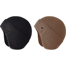 어택존 방한용품 세트 넥워머 목폴라 바라클라바 군인 로카 남성, 03 검정 비니 + 브라운 비니