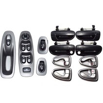 파워핸들 핸들봉전면 후면 LH RH 외부 내부 도어 핸들 및 파워 윈도우 제어 스위치 현대 악센트 1.6L 2000, 03 Kit 003