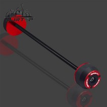 오토바이 프론트 CNC 휠 액슬 포크 크래시 프로텍터 슬라이더 스탠드 나사 가와사키 Z650 닌자 2017, 04 Red